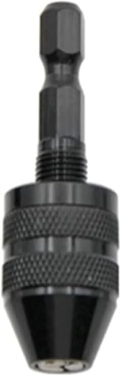 0.6-8mm Quick Change Hexagonal Handle Three Claw Self Centering Twist Drill Chuck Electric Grinder Tool(Black 0.3-6.5mm)