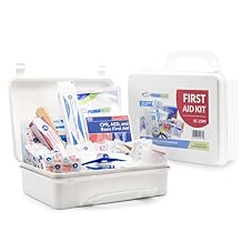 Primacare KC-25PP 25 Person Compact First Aid Kit with 157 Pieces Emergency Medical Supplies, Portable Kits for Home, School and Office, Wall Mount, 10x7x3 inches