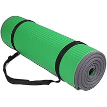 Fitvids All-Purpose 2/5-Inch (10mm) Extra Thick High Density Anti-Slip Exercise Pilates Yoga Mat with Carrying Strap, Multiple Colors