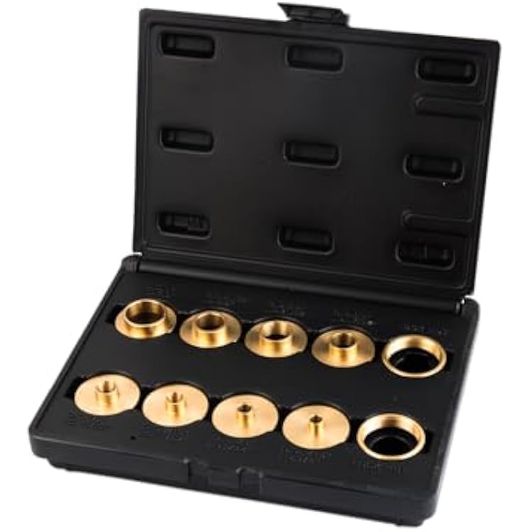 OSKOOL 10 pcs Brass Router Template Bushing Guides Sets Fit Any Router Sub-base of the Porter Cable style, RA02