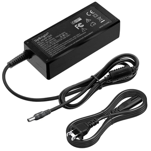 UpBright 19V ACDC Adapter Compatible with HP Slate 21 25es Value 23vx 25vx N1U84AA M6V68AA 27es T3M86AA 27EA 22vc 23cw 23xw 25xw 25cw 27cw 27xw 22cw 22xw E1L11A IPS FHD HD LED Monitor DC19V Power