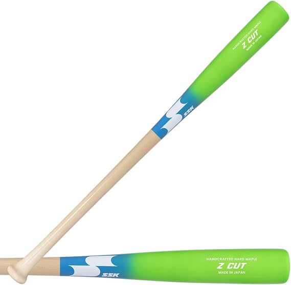 SSK Z Cut Maple Wood Baseball Bat - Made in Japan - Balanced - Durable