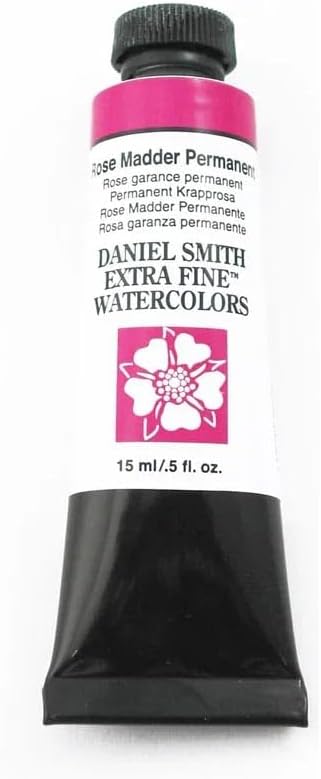 Daniel Smith Extra Fine Watercolor 15ml Paint Tube, Rose Madder Permanent, 5 Fl Oz, red
