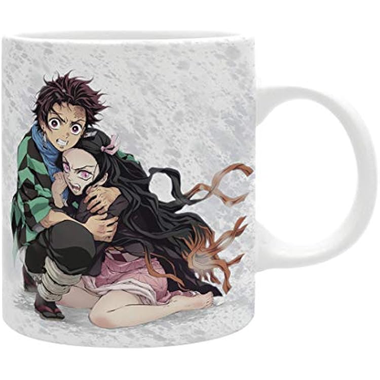 ABYSTYLE Demon Slayer coffee mug - ceraminc anime mug - Anime gifts for men - novelty coffee mug 11-16 oz Tanjiro & Nezuko