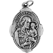 Venerare Traditional Catholic Saint Medal - st joseph | Silver Toned Color | Great for First Holy Communion and First Holy Confirmation | Religious Medallion for Jewelry and Home