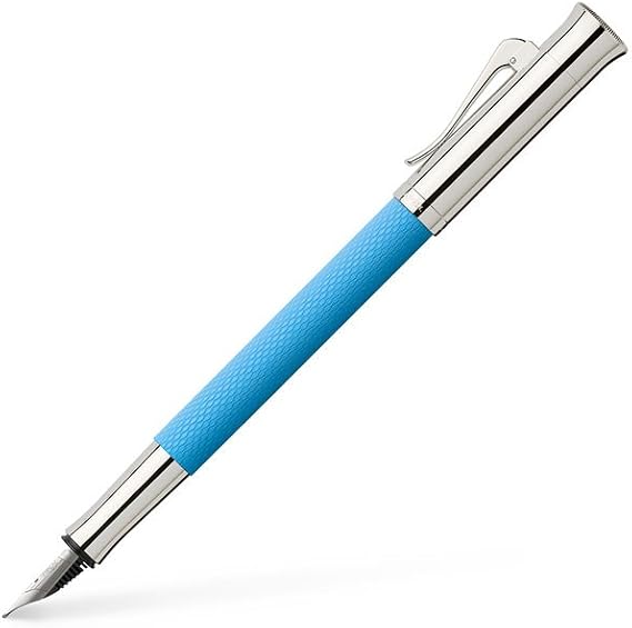 Graf von Faber-Castell Fountain Pen Guilloche Gulf Blue - Medium