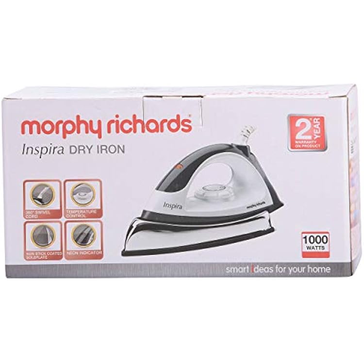 Morphy Richards Inspira 1000 Watt Dry Iron White & Black