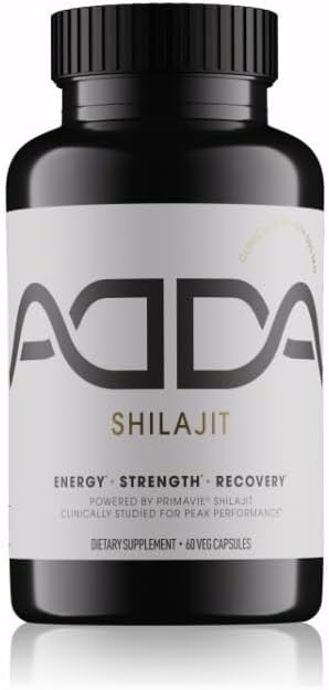 Adda PrimaVie Shilajit Capsules Energy Strength Recovery 60 Count