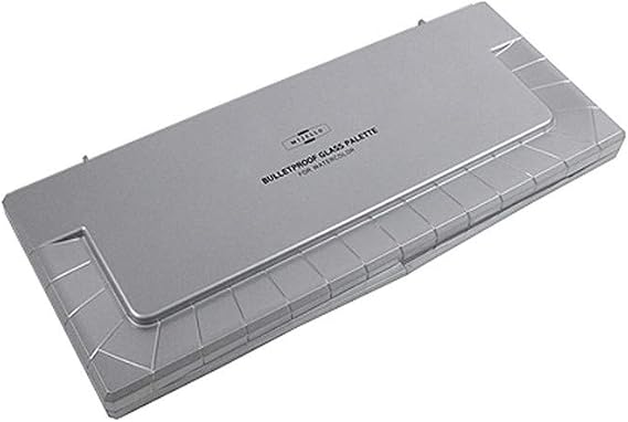 Mijello Bulletproof Watercolor Palette Maximizing Space 36 Wells and 4 Mixing Areas High Durability for Art & Craft_MWP-3036(14.17" L x 6.18" W)