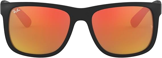 Ray-Ban RB4165 Justin Classic Square Sunglasses for Men for Women | In Opal Grey, Rubber Black & Havana. Polarized options available. Sizes: 51/55mm.