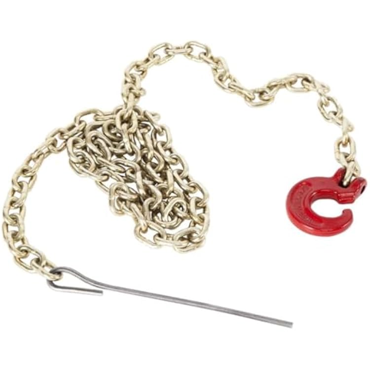 Portable Winch PCA-1295 Choker Log Chain 14 x 7 with C-Hook and Steel Rod - Heavy Duty Chain 12,790 lb Capacity, Logging Chain for Skidding Cone