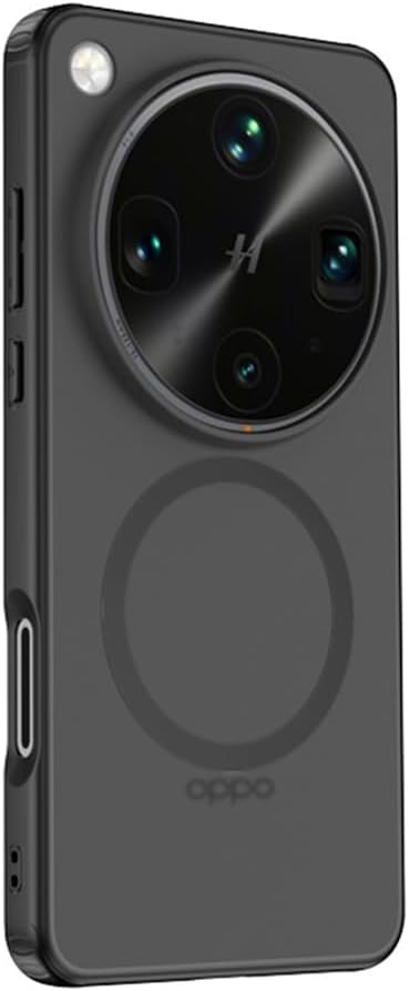Case for Oppo Find X9 Ultra, Matte Hard PC Back Cover Compatible with Magsafe and Wireless Charging Soft TPU Bumper Shockproof Protection (Black)