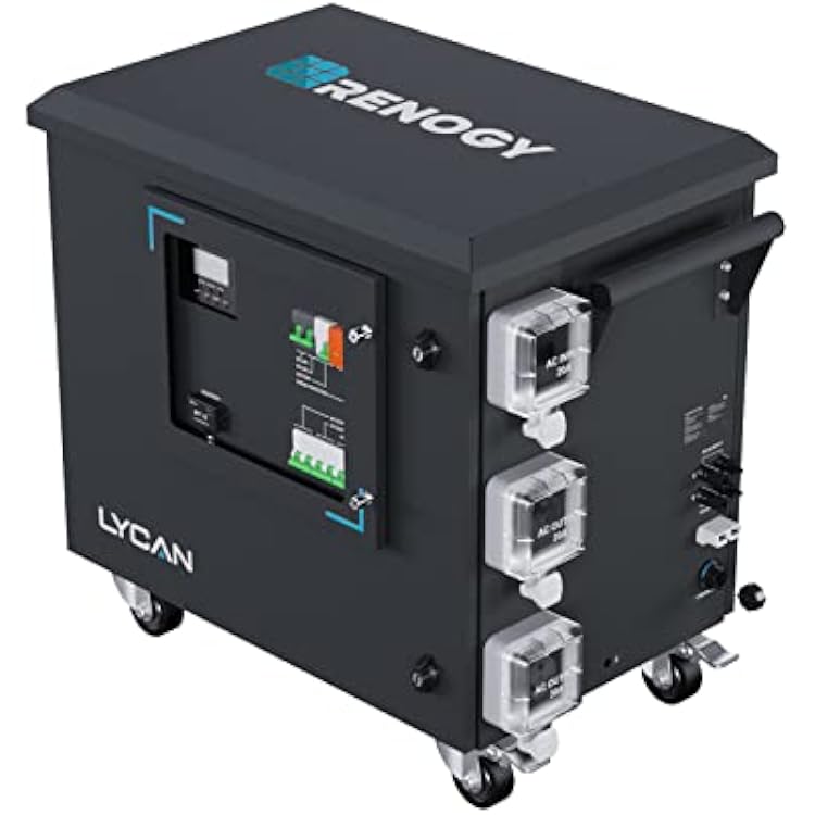 Renogy Solar Generator LiFePO4 Battery, 4.8kWh Expandable Power Station 3500W AC Output, IP55 Portable Deep Cycles Lithium Battery for Home Backup Emergency Off-Grid RV Camping, Lycan Powerbox