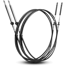12FT Throttle Shift Remote Control Cable Fit for Johnson Evinrude Controls, Outboard Engine Control Cable Replace 0173112, 2Pcs