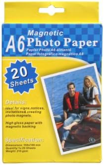 "Magnetic Photo Paper, 20 Sheets"