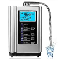 Alkaline Water Ionizer,Alkaline Water Machine AG7.0,Water Filtration System, Produces PH 3.5-10.5 Alkaline Water,Hydrogen Generator Machine Purifier 3.8in LCD Home,Silver
