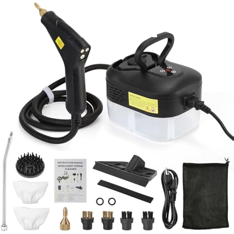 Dyna-Living Steam Cleaner 1500W Handheld Steamer for Cleaning Portable Car Steamer Cleaner, 221F High-Temp Steamer Cleaner for Home, Intelligent Touch Panel & Spray Gun Control