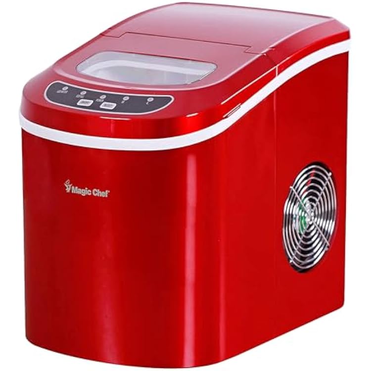 Magic Chef MCIM22R 27-Lb. Portable Red Countertop Ice Maker