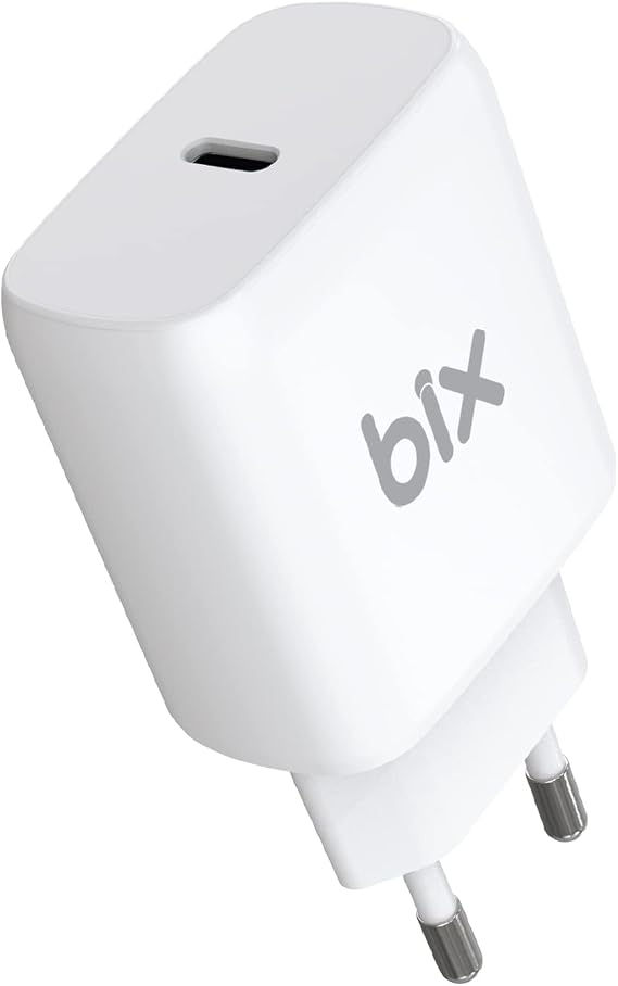 Bix BX-PD20TA 20W PD Type-C Hızlı Şarj Adaptörü Huawei Hızlı Şarj Protokolü Destekli, iPhone 15 / iPhone 15 Pro Max /14/13/12 Pro Max, S22/S21/Note 10, iPad Air/Pro ve Daha Fazlasıyla Uyumlu