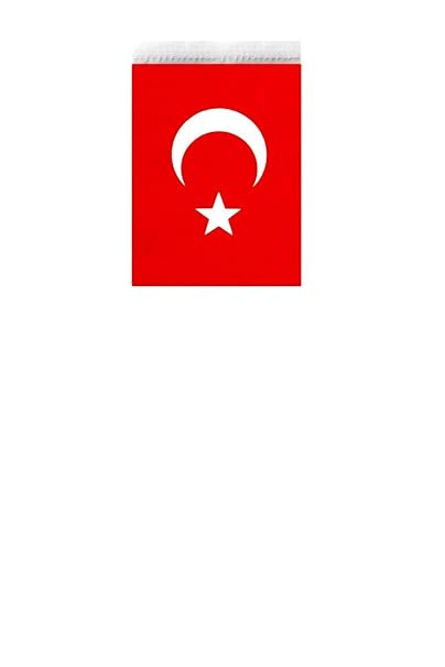 Türk Bayrağı ipli Orta Boy (12,5 X 8 cm) -1 Adet