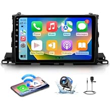 BINIZE Android 13 Car Stereo Radio Head Unit Compatible with Toyota Highlander 2014 2015 2016 2017 2018 2019 Wireless CarPlay+Android Auto Touch Screen Bluetooth GPS Navigation