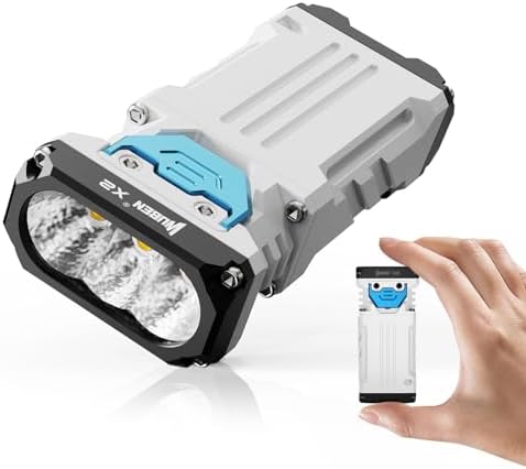 WUBEN X2 Rechargeable Flashlights 1800 Lumens EDC Flashlight, Super Bright Powerful Small Pocket Tactical Flashlight, 6 Modes Mini Brightest Flashlight for Camping, Outdoor, and Emergency White