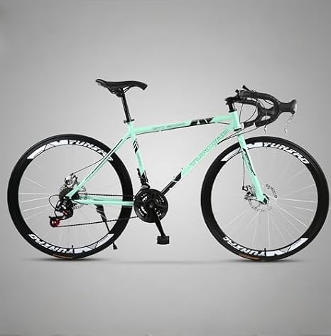 Road Bike, Commuting to Work or School, Road Bicycle, High Carbon Steel Frame, Double Disc Brake, Road Bicycle, Beginner Bicycle, Outdoor Tire, Suitable for Mountain Bikes, Commuting to School