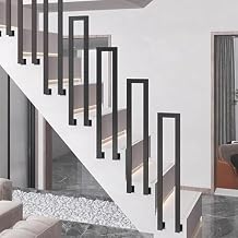 Heavy Duty Non-Slip Handrails for Steps, 35-100cm U-Shape Stair Railing Guardrail with Installation Kit, Side Mount Metal Transitional Staircase Banister Hand Rails (Size : 3.3 FT)