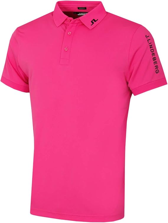 J.Lindeberg Men's Tour Tech Regular Fit Stretch Golf Polo Shirt