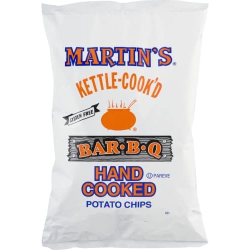 Martins Kettle-Cookd Bar-B-Q Potato Chips - 8 Oz. 4 Bags