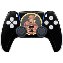 Skinit Decal Gaming Skin Compatible with PS5 Controller - Officially Licensed DC Comics The Flash Folded Arms Pose Design