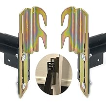 2 Pcs 711 Bed Frame Bolt On to Hook On Conversion Brackets for Headboard with Hardware, Adjustable Bed Rail Hook Plate Adapter,Hook on Bed Rails Brackets