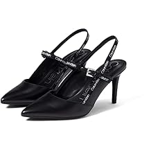Calvin Klein Galexa - Heels for Women - Buckle Ankle Closure - Pointed Toe - Stiletto Heel - Synthetic Outsole Black 10 M
