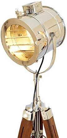 TieetDye Vintage Marine Floor Lamp, Nautical Spot Studio Tripod Floor Lamps Search Light
