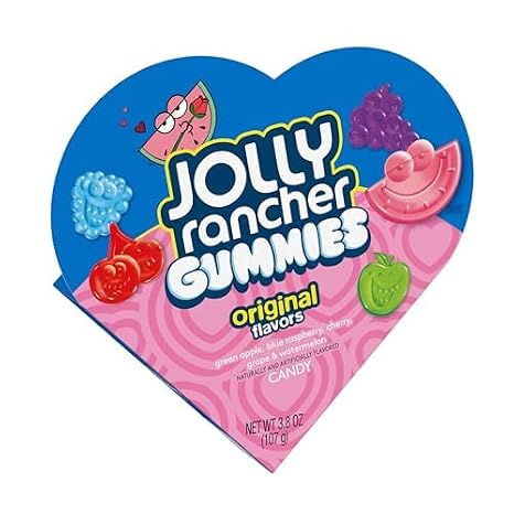 JOLLY RANCHER Gummies Assorted Fruit Flavored, Valentine's Candy Gift Box, 3.8 oz