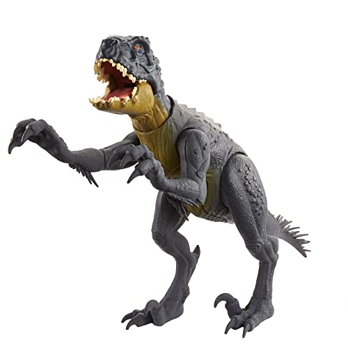 Mattel Jurassic World Toys Slash N Battle Scorpios Rex Action & Sound Dinosaur Figure Camp Cretaceous with Movable Joints, Slashing & Tail Whip Motions & Roar Sound, Kids Gift Ages 4 Years & Up