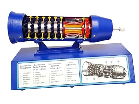 Crabby Turbojet Engine Gas Turbine Rotary Engine Cut Section Demonstration Model TEG-19