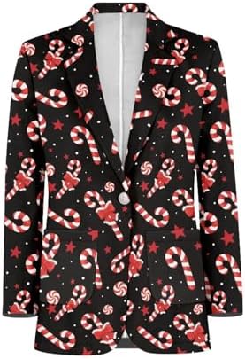 Womens Casual Blazers Long Sleeve Button Lapel Blazer Jackets with Pocket Open Front Cardigan