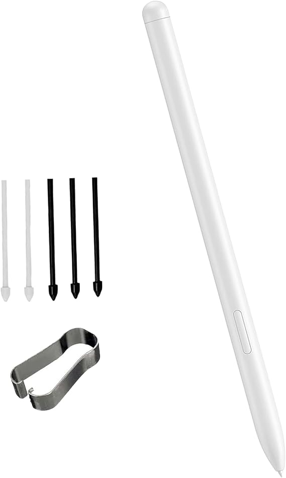 Tab S10 FE S Pen Replacement for Samsung Galaxy Tab S10 FE/S10 Lite,Tab S10 FE+ Stylus Pen for Galaxy Tab S10 FE Plus/S10 Lite S Pen All Versions + 5 Free Nibs,NoBluetooth(White)