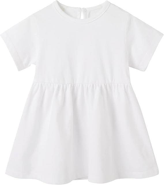 pureborn Baby Toddler Girl Dress Playwear Soild Color Dresses 0-6 Years