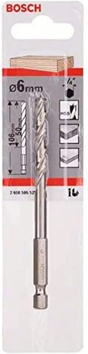 Bosch Professional Altıgen Şaftlı Ahşap Matkap Ucu 6 * 106 mm [Enerji Sınıfı A]