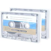 2Pcs Standard Cassette Blank Tape Player Empty 60 Minutes Tape Cassette Blank Tapes