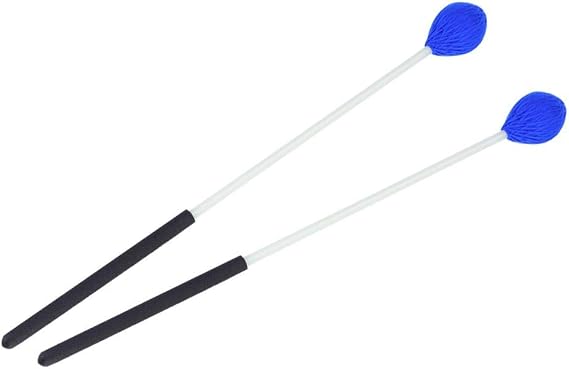 T-best Maple Mallets Soft Marimba Mallets, 1 Pair Yarn Head Keyboard Marimba Mallets with Fiberglass Handles for Beginners