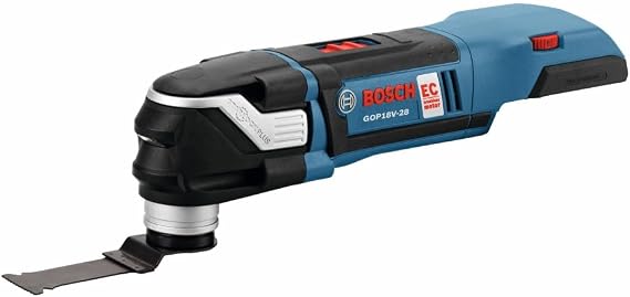 BOSCH GOP18V-28N 18V EC Brushless Oscillating Multi-Tool - Versatile, Compact Design with Enhanced Power With StarlockPlus For Quick-Change Technology (Bare Tool)