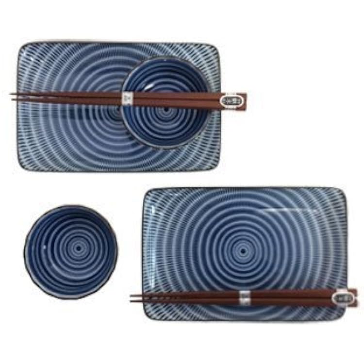 Sendan Colors Navy Blue Sushi For Two Set