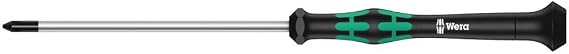 Wera 05118024001 Kraftform Micro 2050 PH Phillips Electronics Precision Screwdriver, PH 1 Head, 80mm Blade Length