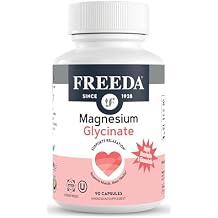 Freeda Magnesium Glycinate | High Absorption Chelated Magnesium | No Oxide | Supports Sleep, Muscle & Nerve Function | Non-GMO, Vegan, Kosher | Gentle on Digestion | 90 Capsules