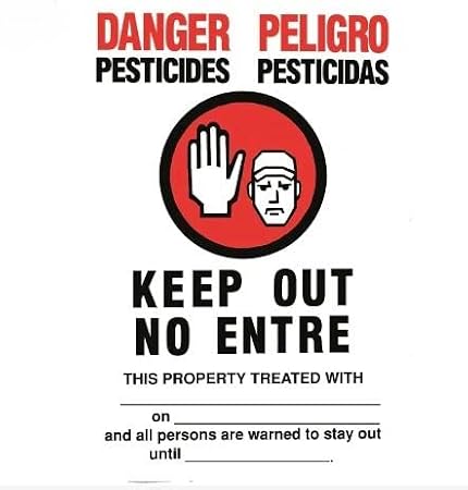 Gemplers Low-Cost Plastic WPS Bilingual Warning Sign with Application Data