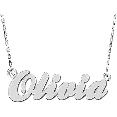Personalized Made Stainless Steel Dainty Name Necklace Silver Gift for Mother Olivia