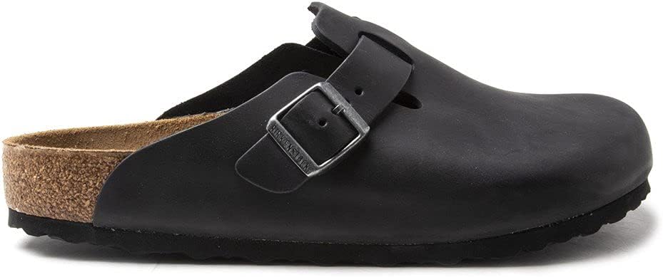 Birkenstock Boston Classic Arch Clog,Black Oiled Leather,45 M EU
